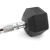 Import competitive price weights fitness equipment black rubber coated hex dumbbell from China