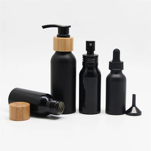 complete leather skincare personal care long travel shampoo bottle set for man