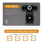 Conference remote video webcam 1080P HD webcast live USB computer camera Built-in mic