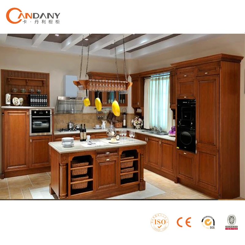 Contemporary Solid Wood Kitchen Cabinet-Kitchen Furniture