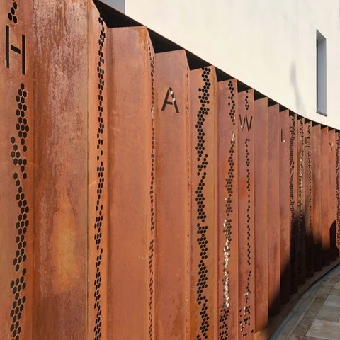 Buy Corten Steel Facade Cladding Premium Quality Customized Pattern ...