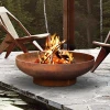 corten steel outdoor fire bowl pit