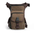 Cotton Canvas Men Outdoor Racing Drop Leg Pouch Waist Bag Fanny Pack