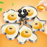 Creative stainless steel omelette steamed poached egg fried egg cake model