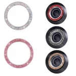 Crystal Rhinestone Car Bling Sticker Ring Emblem Auto Start Engine Ignition Button Key Knobs Bling