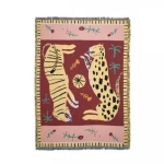 Custom  100% polyester cotton woven Tapestry throw blanket rugs
