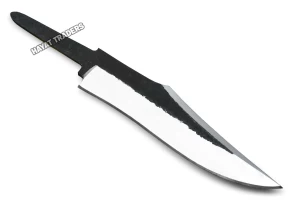 Custom 11.0" OAL Hammered 1095 High Carbon Steel Blank Blade Bowie Hunting Knife Handmade | Knife Making Supply