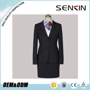 Custom black airline stewardess/bank uniform for women