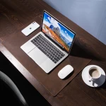 Custom Crazy Horse Leather Laptop Mouse Mat Oversize Anti slip Office Desktop Computer Protector Genuine Leather Desk Mat Pad