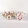 Custom Decal Firing Ceramic tea and coffee set Tea cups and kettle set