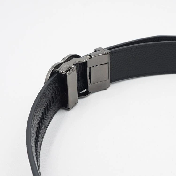custom designer metal automatic buckle studded leather belts for men
