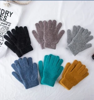 Custom Good Quality Winter wool Thick Gloves Keeping Warm Knitted Mittens Gloves