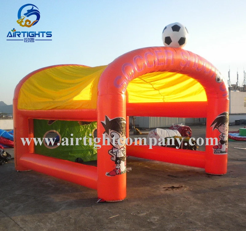 Custom inflatable shoot out commercial high quality inflatable soccer shooting goal game