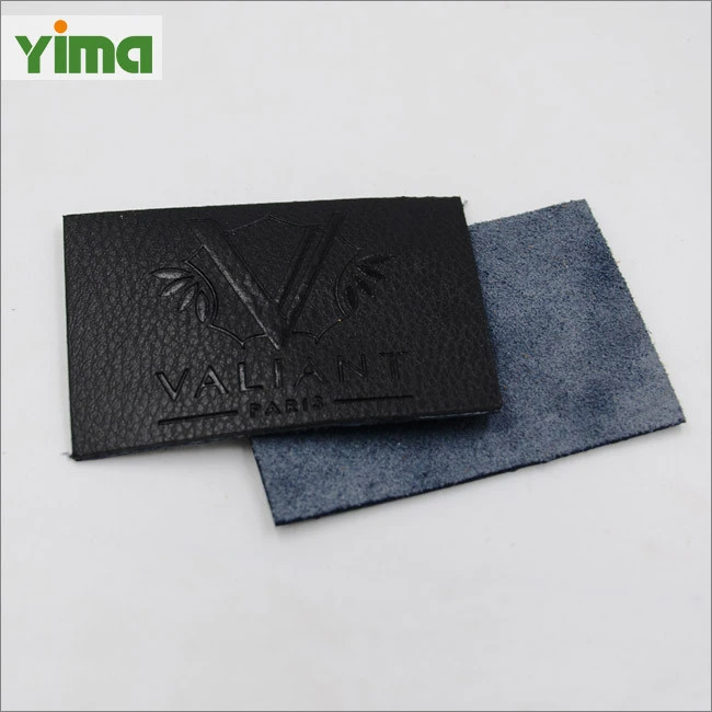 Custom LOGO embossed leather patches handbag clothing jeans PU label tag and real lether garment label patch 2021 new