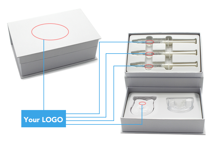 Custom Logo Professional Natural Whiten Tooth Wireless Teeth Whitening Kits With LED Light And Gels
