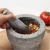 Import Custom Premium Round Natural Stone Polished Granite Mortar and Pestle Set for Grinding Spice/Coffee from China