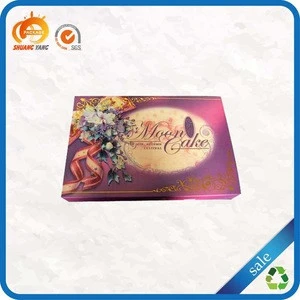 Custom printed high quality cardbroad gift for mooncake box design