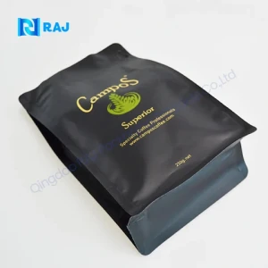 Custom Recycle Biodegradable 250g Coffee Bags with Valve and Zipper