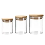 Custom Storage Child Resistant Clear Glass Jar Packaging Round Glass Jars