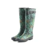 Custom woman Natural Rubber Knees Rain Boots Printing Gumboot waterproof boots