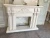 Import Customized classic natural beige stone marble decorative fireplace from China