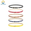 Customized modern style PU round leather strap belt with alloy buckle for children from Chinese manufacturer