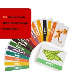 Customized Paper Early Education Baby Flashcard Learning Flash Cards For Toddler Learn Objects Numbers & Play Games