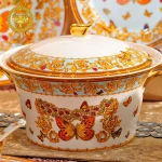 Customized porcelain tableware luxury porcelain butterfly dinner set dinnerware