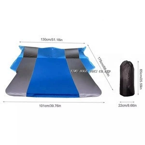 Customized printing black and blue striated inflatable air mattress