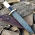 Import DAMASCUS STEEL FIRE PATTERN HUNTING BOWIE KNIFE WITH BUFFALO HORN HANDLE from India