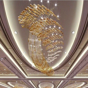 Decoration custom hanging glass modern lobby hotel ceiling light