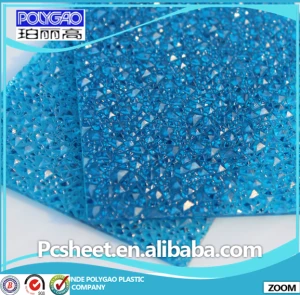 Decorative bathroom door panel material colored polycarbonate sheet crystal pc embossed sheet