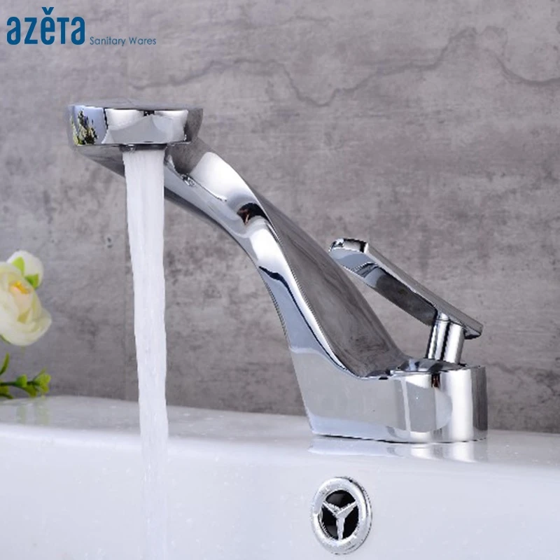 Design by Professional Designer Single Lever Rose Gold Brass Bathroom Wash Basin Mixer Faucet