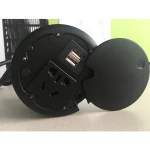 Desktop 10 amp 1.5 Meter Power Cords Desktop Extension Socket, 1 Gang Power Outlet and 2 USB Fast Charger