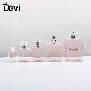 Devi Wholesale Private label7.5ml 30ml luxury class cap empty square fancy perfume glass bottle for sale elegant perfume bottles