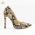 Import DG1907015 Brand Factory Shoes Fashion Ladies Snake Skin High Heels Stilettos Shoes Wholesale Custom Women s Pumps from China