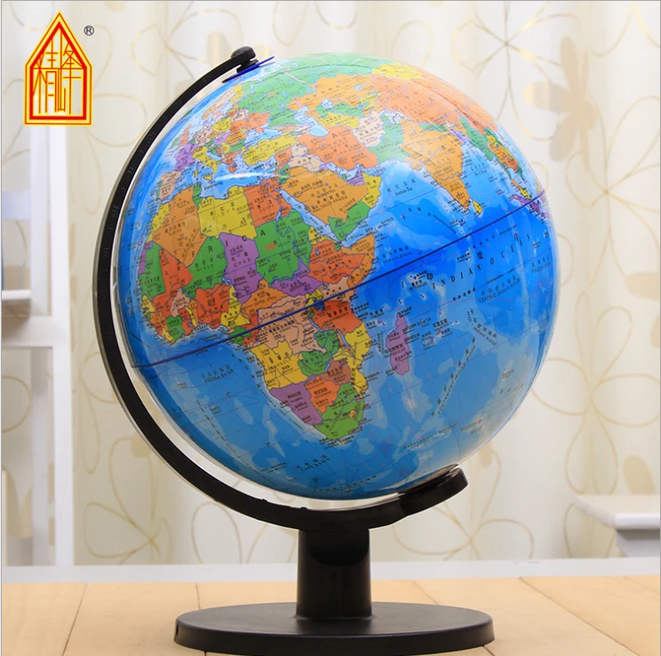 Direct factory 25cm 32cm globe Professional decorative craft globe luminous classical black frame world globe