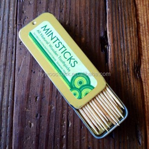 Discount Direct manufacturer Double-point Wood Mint Flavor Toothpick