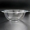 Disposable Clear Round Shaped Plastic Salad Bowls, Container for Fruit and Vegetables with Lid