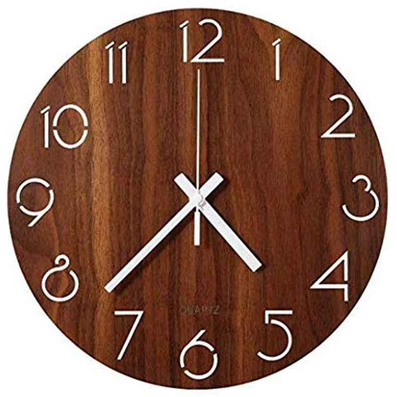 DIY Fashion Modern Large 3D Clock Big Watch Mirror antique wooden wall clock decoration home