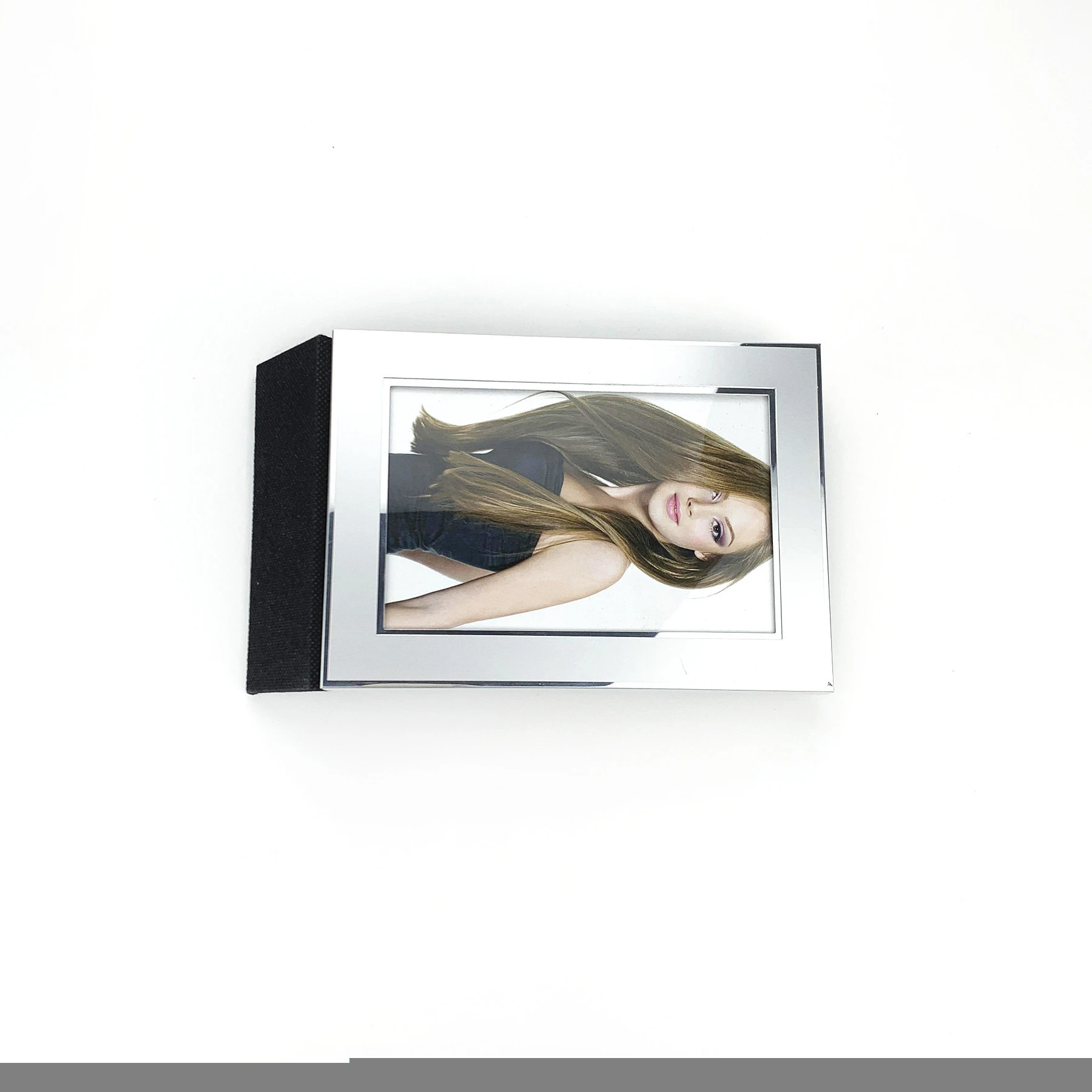 DL041 factory low MOQ Brushed Metal aluminum Photo Album for promotional gift and event