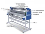 DMS-1680A Laminator 60  inch Self-peeling Automatic Rolling PP sticker Photo Paper Laminating Machine