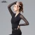 Import DOUBL popular body physique practise Latin dance wear gymnastic dress female long sleeves spring summer salsa rumba dance black from China