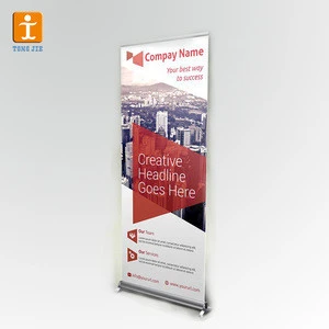 Double side printing retractable scrolling roll up banner stands