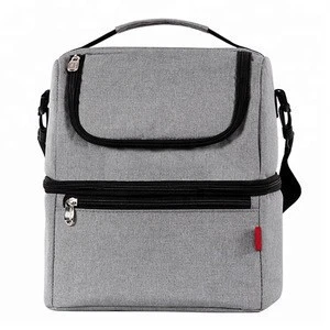 Dual compartment multifunctional waterproof leakproof bento insulated lunch box cooler bag