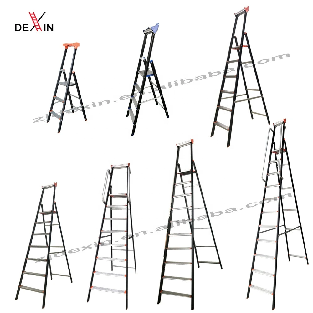 DX-9200 Series 9, Aluminum StepLadder Safety Portable Folding Extension Indoor Loft Attic  Step ladders with Tools Tray EN131