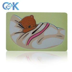 Eco-friendly plastic! Custom plastic flock card with high quality