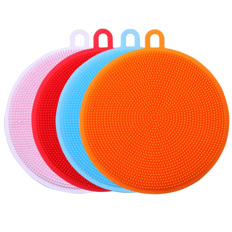 Eco-friendly Silicone Kitchen Dish Cleaning Brush Scrubber Washing Tool