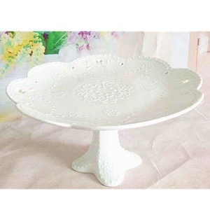 Eco-friendly white porcelain dinner cake plate ceramic dessert plate serving dish plate