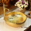 Electroplating gold wash hand basin chinese ceramic wash basin with gold color bathroom sinks8286